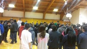 Feb 2015 Teens Vigil  Pray & Smudge